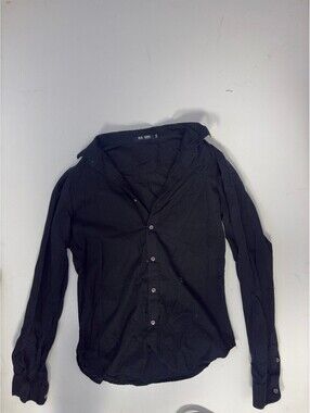 BLK DNM black button-up shirt